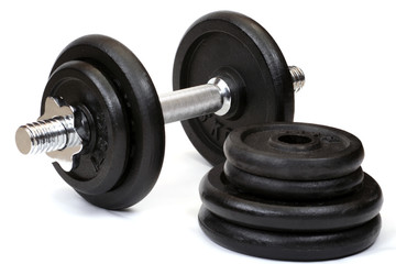 Weights, isolated on white background close up - 10485894