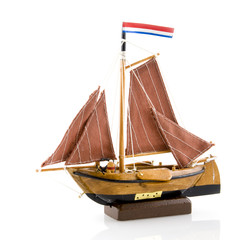 Old Dutch sail and fishermans boat
