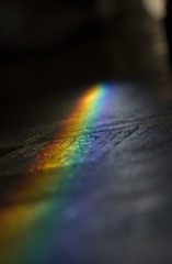 a great rainbow over the floor
