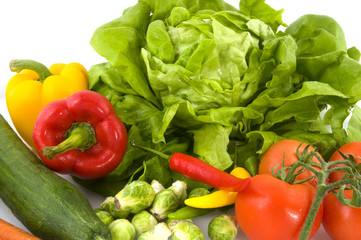 Fresh vegetables in the studio