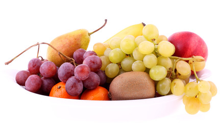 Fresh fruits isolated on a white background