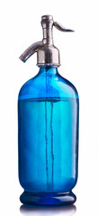 Vintage blue water siphon