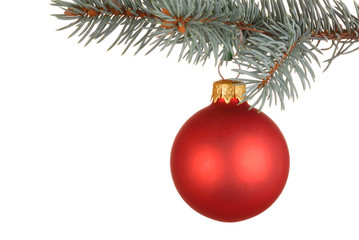 Isolated Christmas tree decoration