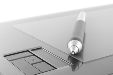 Graphic tablet with a feather