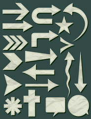 many crumple shapes, vector