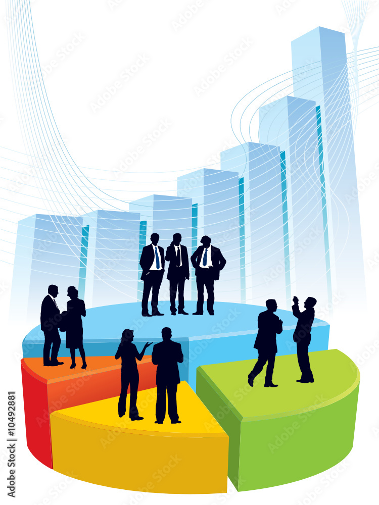 Wall mural Business graph