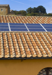 Photovoltaic rooftop  with solar panels