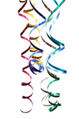 colored ribbon, photo on the white background