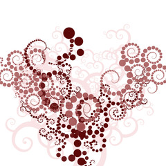 The abstract illustration from various colors lines