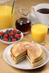 Perfect pancakes  made with organic fresh ingredients