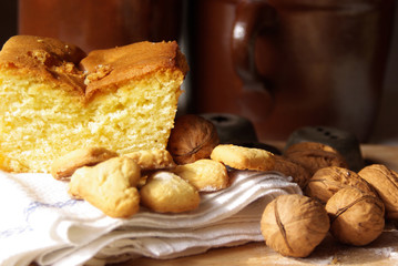 Traditional Cake and Walnuts