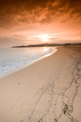 Sunset at beach in Spain