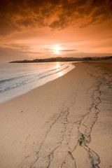 Sunset at Gijon's beach
