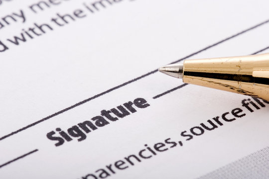signature an agreement