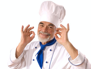 Portrait of happy attractive cook