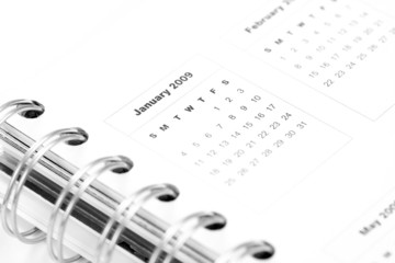 close-ups of personal organizer - January 2009