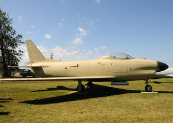 Fototapeta na wymiar US Air Force jet from the Korean War