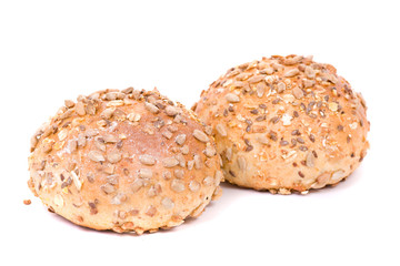 close up of fresh white bread, isolated on white