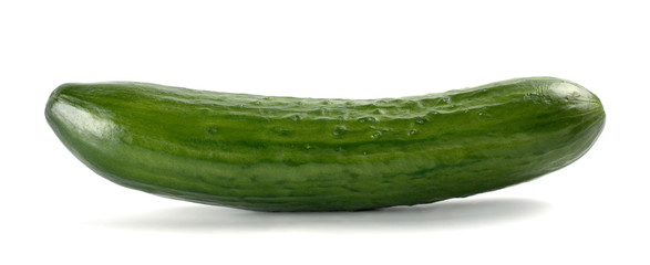 Single cucumber, isolated over white