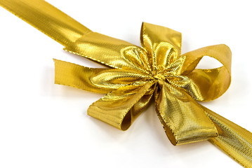 goldene geschenk-schleife