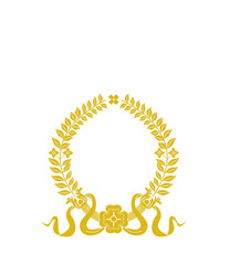 gold laurel wreath