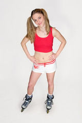 girl on roller skate