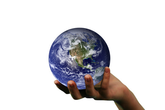 Holding a Globe - Wrap Image for Globe Curtesy of Nasa.0rg