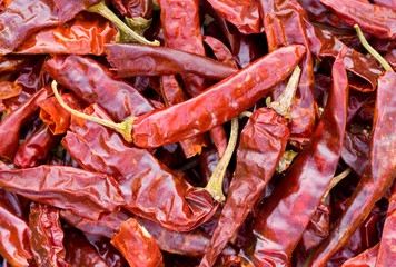 dried chilli peppers background