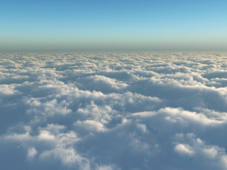 Fototapeta na wymiar lot nad chmurami