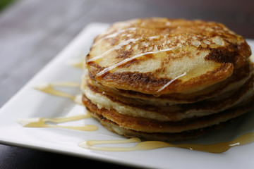 Pancakes with honey