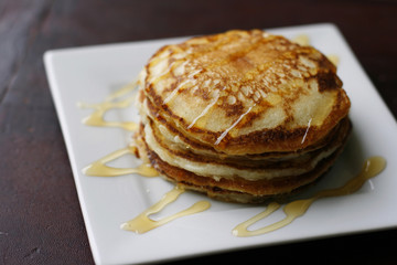 Pancakes with honey