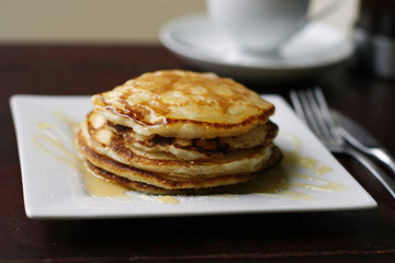 Pancakes with honey