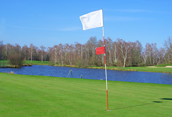 Obraz premium green près du lac