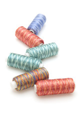 object on white - tool Multicolored sewing rolls