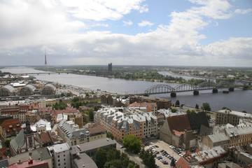 Panorama on Riga, Capital of Latvia