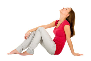 Fototapeta premium Young Woman Sitting