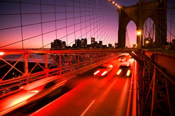 Selbstklebende Fototapeten brooklyn bridge and manhatten © Sandor Jackal