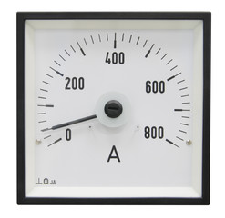 The white modern industrial ammeter