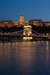 Fototapeta na wymiar Night shoot from Budapest with bridge