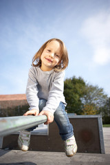 young girl on playground