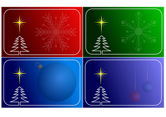 Collection of vector Christmas cards