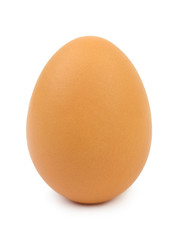 Macro of egg isolated on white background