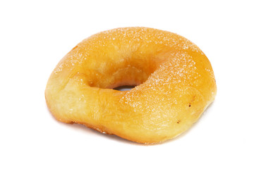 A sweet donut isolated over white background.