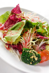 fresh summer salad on white