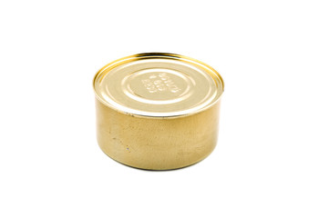 object on white - Tin with canned food