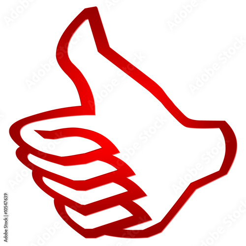 "Pouce Rouge" photo libre de droits sur la banque d'images