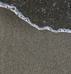 Wave on sand