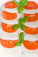 Mozzarellascheiben mit Tomate