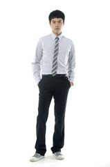 A Asian  young white-collar
