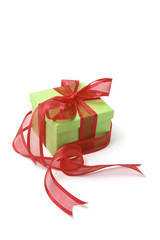 Gift Box on Isolated White Background